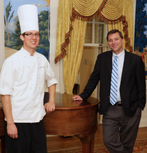 Maurice Darbyshire, right, with Bryan Strevig, Executive Chef, Belmont CC