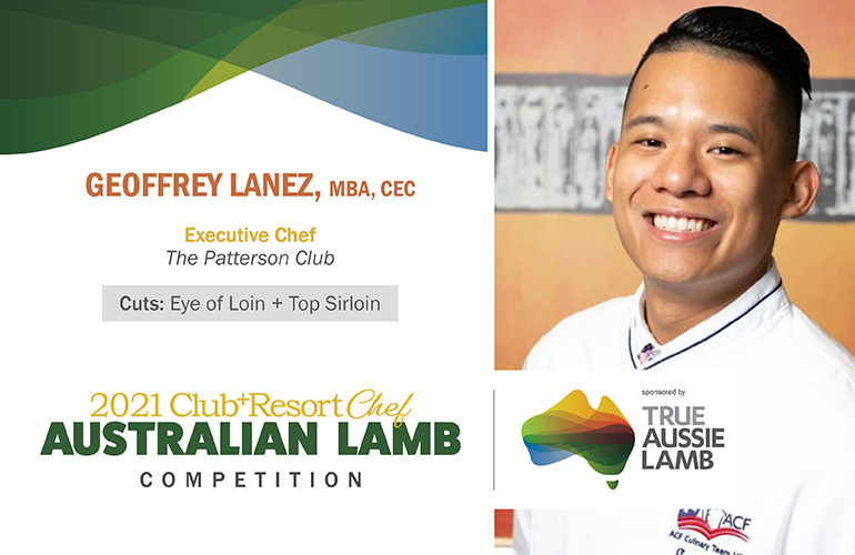 The Patterson Club’s Geo Lanez Submits Yogurt Marinated Lamb Tenderloin and Prosciutto Wrapped Lamb Sirloin to 2021 Australian Lamb Competition